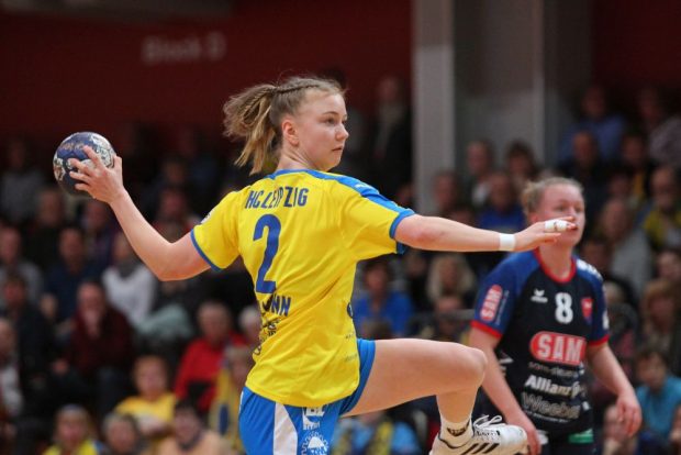 Pauline Uhlmann war mit 10 Toren treffsicherste Leipzigerin. Foto: Jan Kaefer