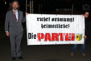 Ruhe, Ordnung und Heimatliebe mit der PARTEI Leipzig. Foto: L-IZ.de