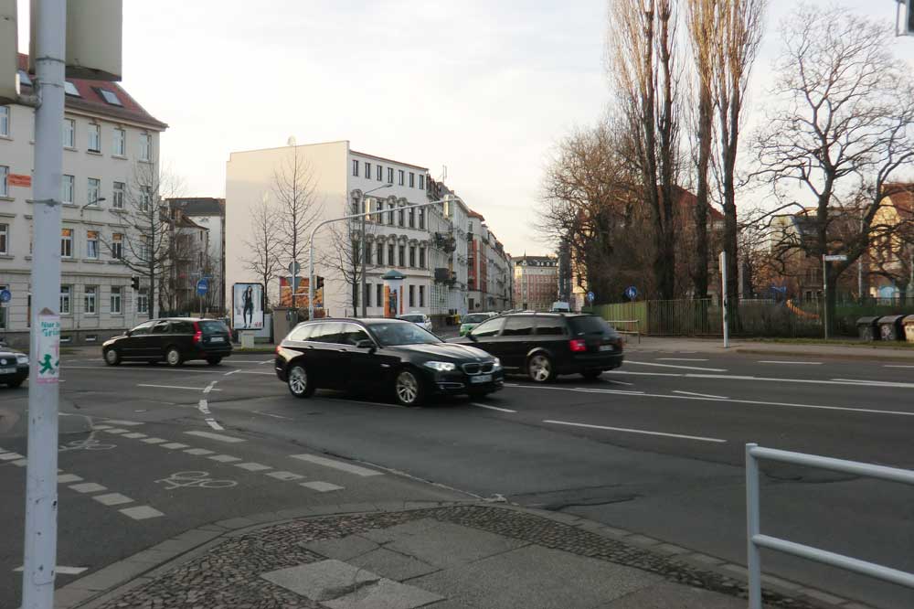 Blick über die Rödelstraße Richtung Schnorrstraße. Foto: Marko Hofmann