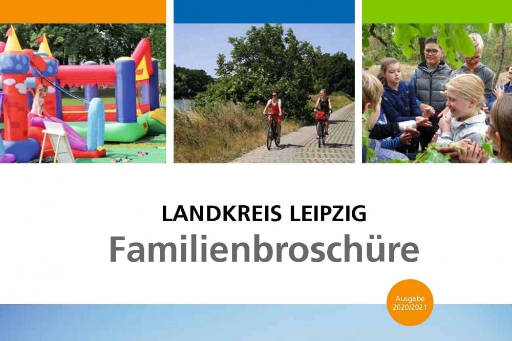 Familienbroschüre Landkreis Leipzig, Auszug Titelbild. Quelle: Landkreis Leipzig