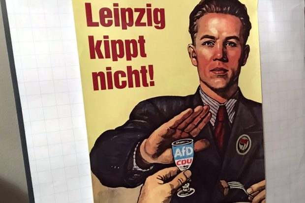 Leipzig kippt nicht. Die Plakate gab es schon einmal bei der Kommunalwahl in Leipzig - nun kehren sie wieder. Foto: L-IZ.de