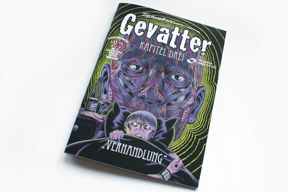 Schwarwel: Gevatter. Kapitel Drei. Verhandlung. Foto: Ralf Julke