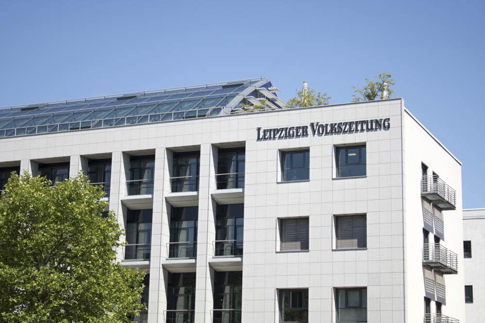 Die LVZ möchte strafrechtlich gegen die Verwendung ihres Logos auf Wahlplakaten vorgehen. Foto: L-IZ.de