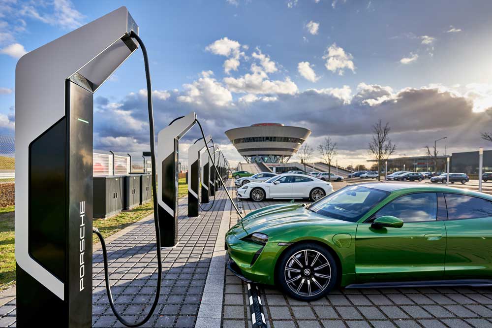 Ladepark „Porsche Turbo Charging“ in Leipzig. Foto: Porsche