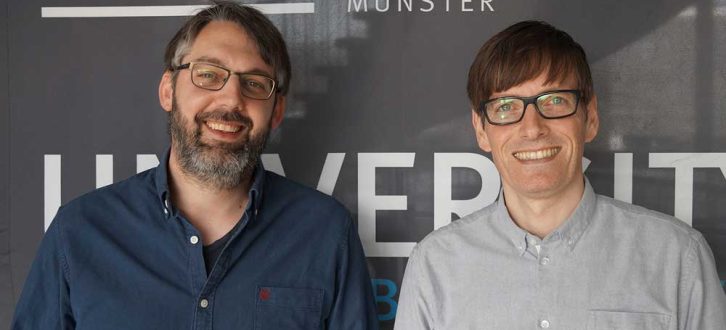 Prof. Dr. Bernd Schlipphak und Prof. Dr. Oliver Treib vom Institut für Politikwissenschaft der Universität Münster (v.l.). Foto: IfPol - Matthias Freise