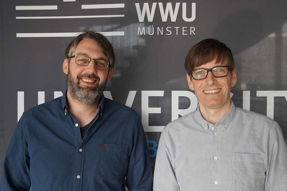 Prof. Dr. Bernd Schlipphak und Prof. Dr. Oliver Treib vom Institut für Politikwissenschaft der Universität Münster (v.l.). Foto: IfPol - Matthias Freise