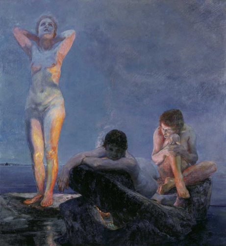 Max Klinger: Die Blaue Stunde, 1890, Öl auf Leinwand. Foto: MdbK