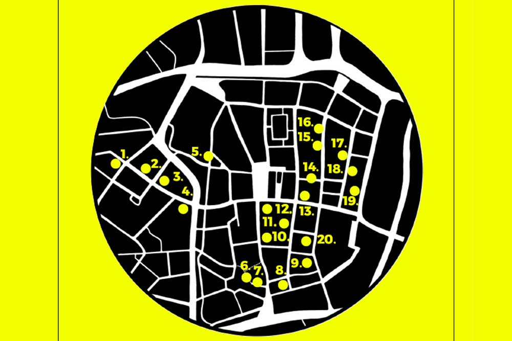 Die Buwision in der Leipziger Innenstadt. Karte: Uni Leipzig, Buchwissenschaft