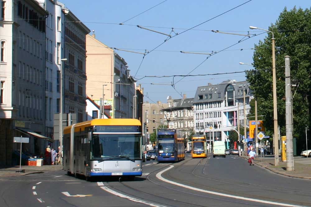 Die Dresdner Straße kurz vor der Kurve. Archivfoto: Ralf Julke