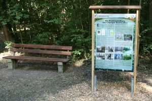 Informationstafel im Waldgebiet Die Nonne. Foto: Ralf Julke