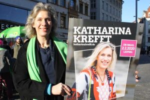 Die OBM-Kandidatin der Grünen: Katharina Krefft. Foto: Ralf Julke