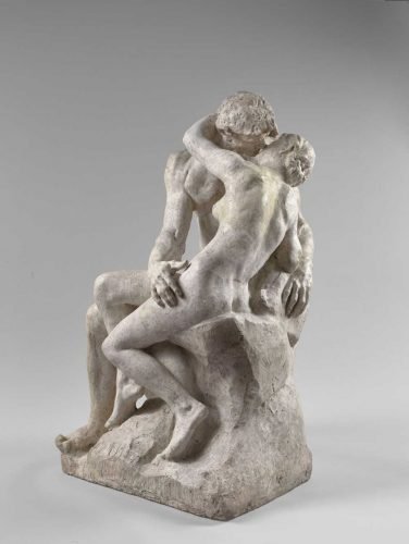 Auguste Rodin: Der Kuss, um 1885, Gips, 86 x 51,5 x 55,5 cm. Foto: Musée Rodin, Paris