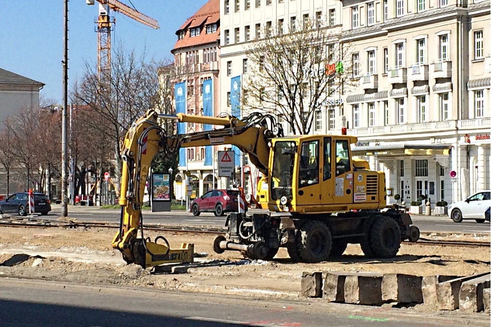 Baustelle Goerdelerring. Foto: L-IZ