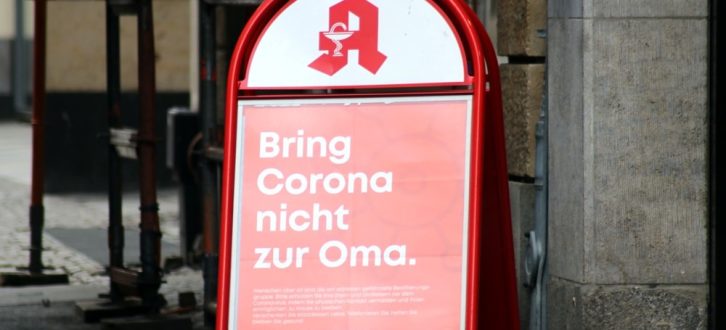 Sprüche rings um Corona (im Leipziger Zentrum). Foto: L-IZ.de