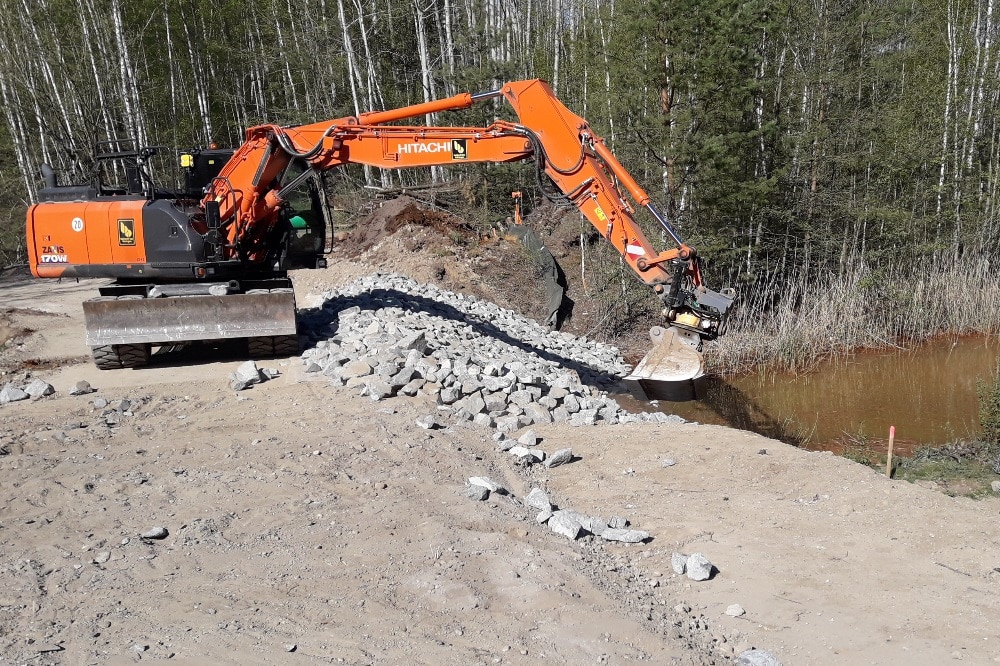 Baustelle am Rundweg Haselbacher See. Quelle: LMBV