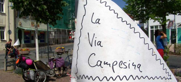 Fahrraddemonstration für „La via campesina“ 2019. Foto: Michael Götze