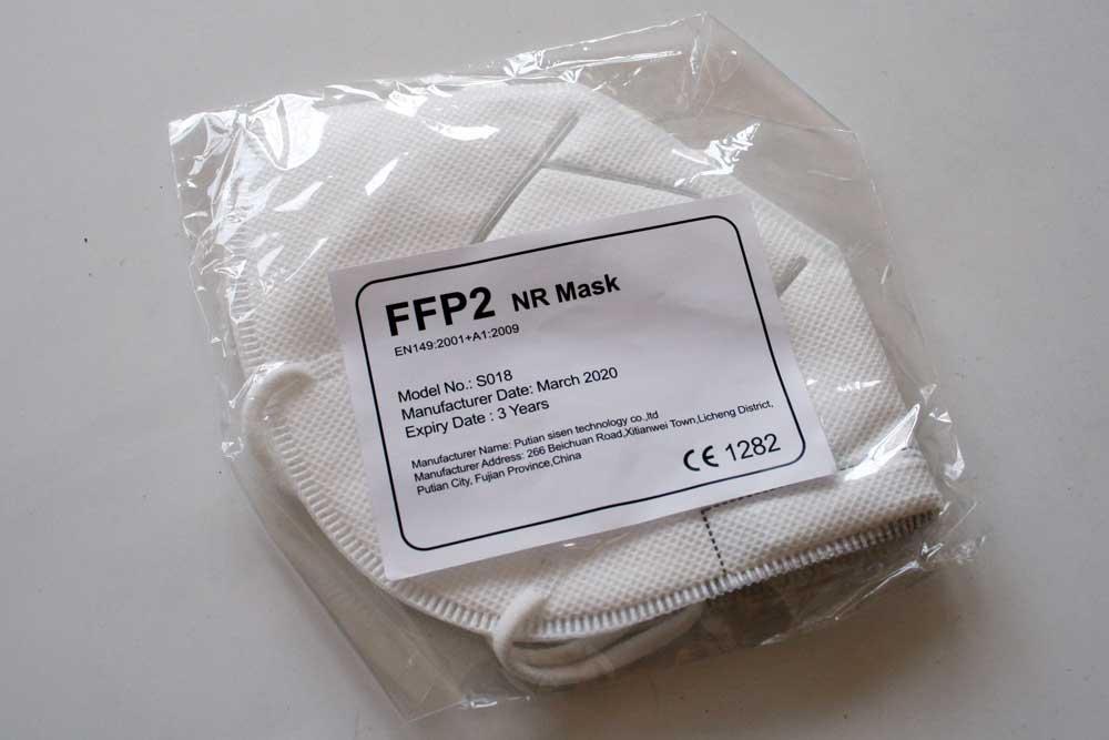 Handelsübliche FFP-Maske aus China. Foto: Ralf Julke