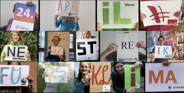 Die Video-Collage „24. April #NetzstreikFürsKlima" . Foto: klima-streik.org