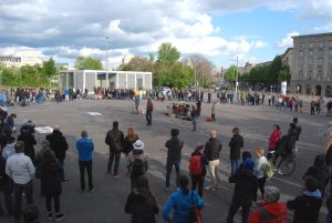 Die Corona-Demo am 5. Mai 2020 auf dem Leuschnerplatz. Foto: L-IZ.de