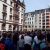 Etwa 250 Personen standen dicht gedrängt vor der Nikolaikirche. Foto: René Loch