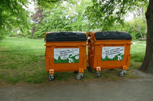 Parkcontainer im Clara-Zetkin-Park. Foto: Stadtreinigung Leipzig