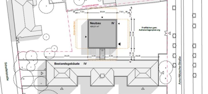 Der geplante Anbau der Apollonia-von-Wiedebach-Schule aud der Vorlage von 2020. Grafik: Stadt Leipzig