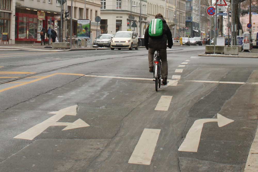 Radfahrer auf der KarLi. Archivfoto: Ralf Julke