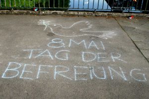 Kreidezeichnung auf der Sachsenbrücke. Foto: Ralf Julke