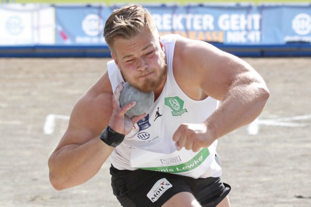 Dennis Lewke (SC DHfK) - der zweite Leipziger im Bunde - brachte es auf ordentliche 19,45 Meter. Foto: Jan Kaefer