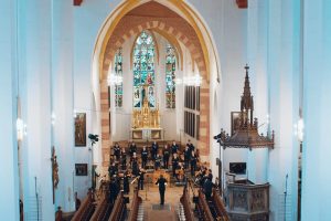 Das Sächsische Barockorchester probt in der Thomaskirche Leipzig für den Bach-Marathon. Foto: RONDEAU Production