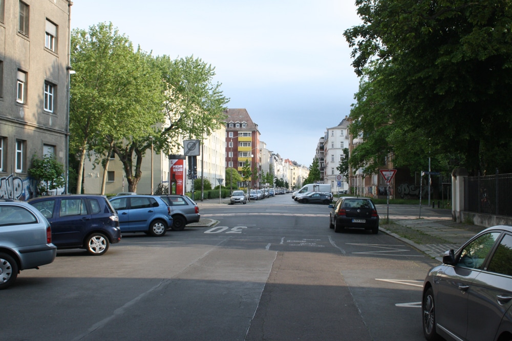 Kochstraße, Kreuzung Richard-Lehmann-Straße. Foto: Ralf Julke