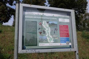 Die Tafel am Bootsanleger wurde erst vor kurzem erneuert, da sie durch Vandalismus Schäden davongetragen hat. Foto: Stadtverwaltung Eilenburg