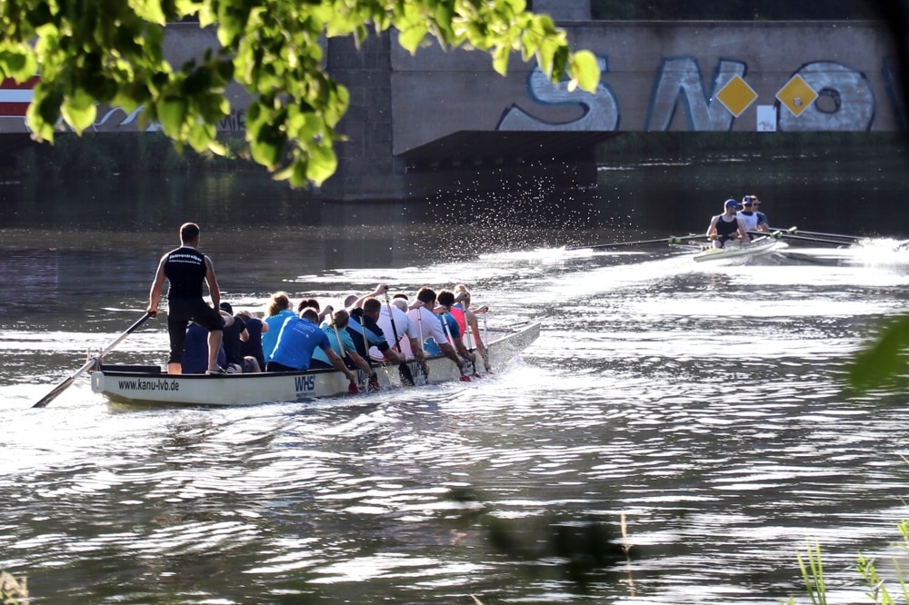 Rudern an der Klingerbrücke. Foto: L-IZ