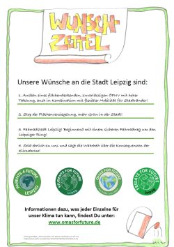 Der Wunschzettel von den "Omas for Future" für den Leipziger OBM. Foto: Screen des PDF OfFDer Wunschzettel von den "Omas for Future" für den Leipziger OBM. Foto: Screen des PDF OfF