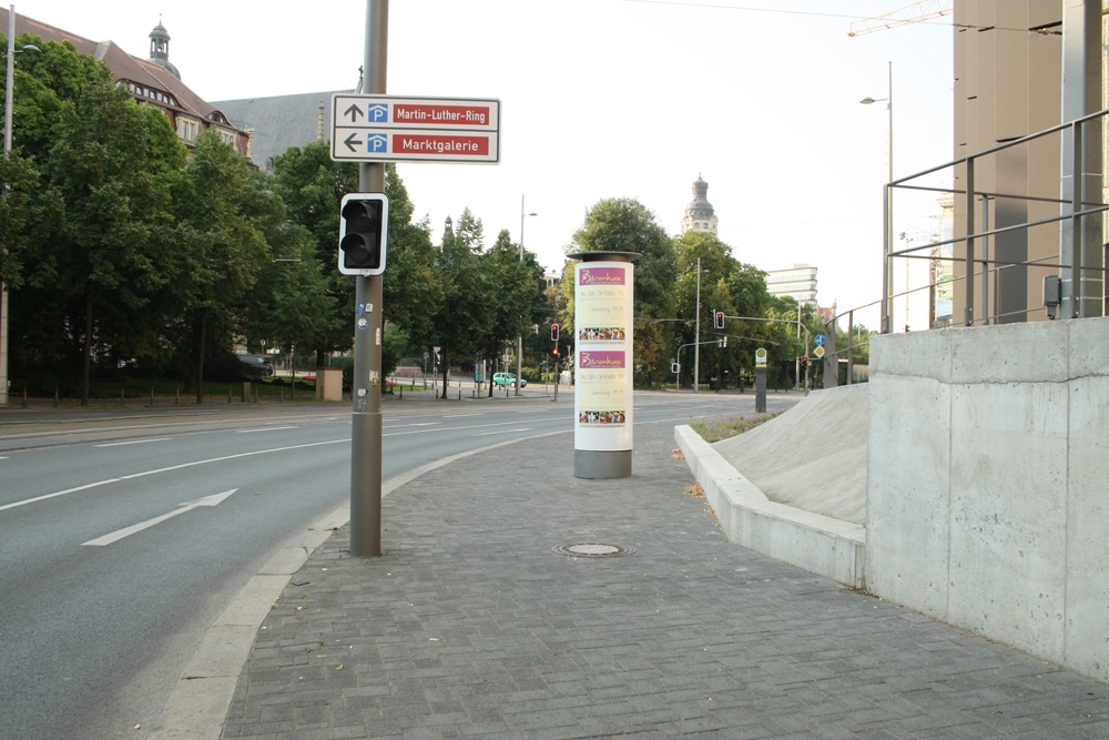 Dittrichring: Hier soll jetzt endlich ein Radstreifen auf die Fahrbahn. Foto: Ralf Julke
