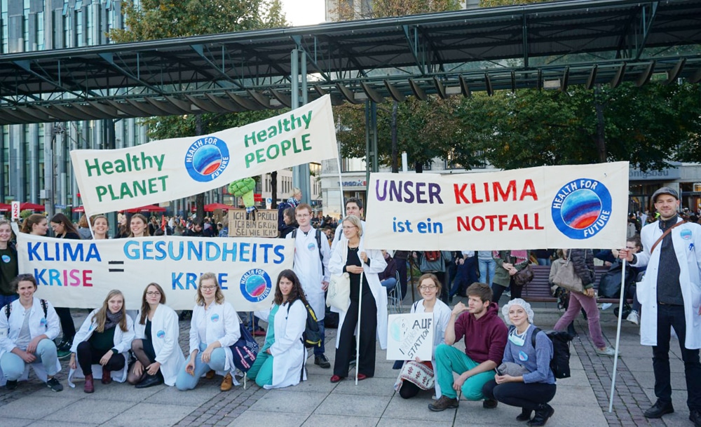Klima-Protest der Leipziger Gruppe von „health for Future.“ Foto: health for future Leipzig