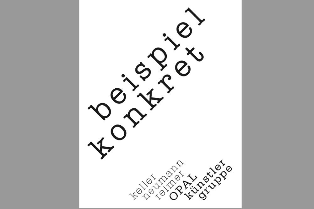 Titelblatt des Künstlerbuches „beispiel konkret“. Cover: Museum der bildenden Künste, Leipzig
