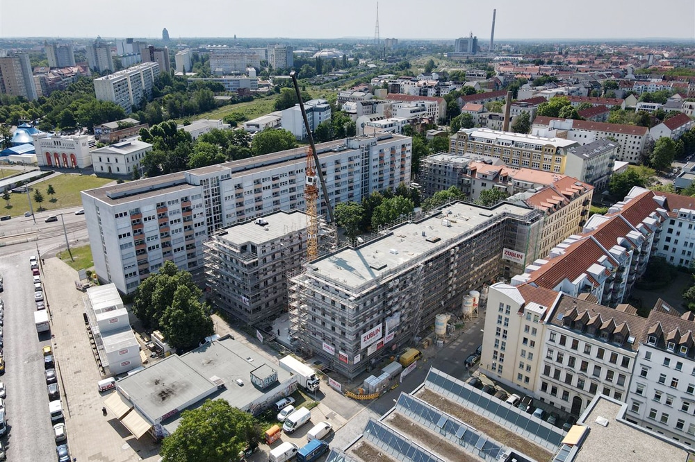 LWB-Baustelle Bernhard-Göring-Straße 17. Foto: Peter Usbeck / LWB