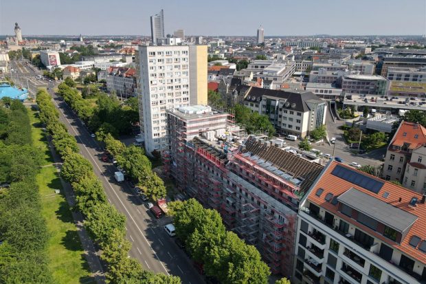 LWB-Baustelle Straße des 18. Oktober. Foto: Peter Usbeck / LWB