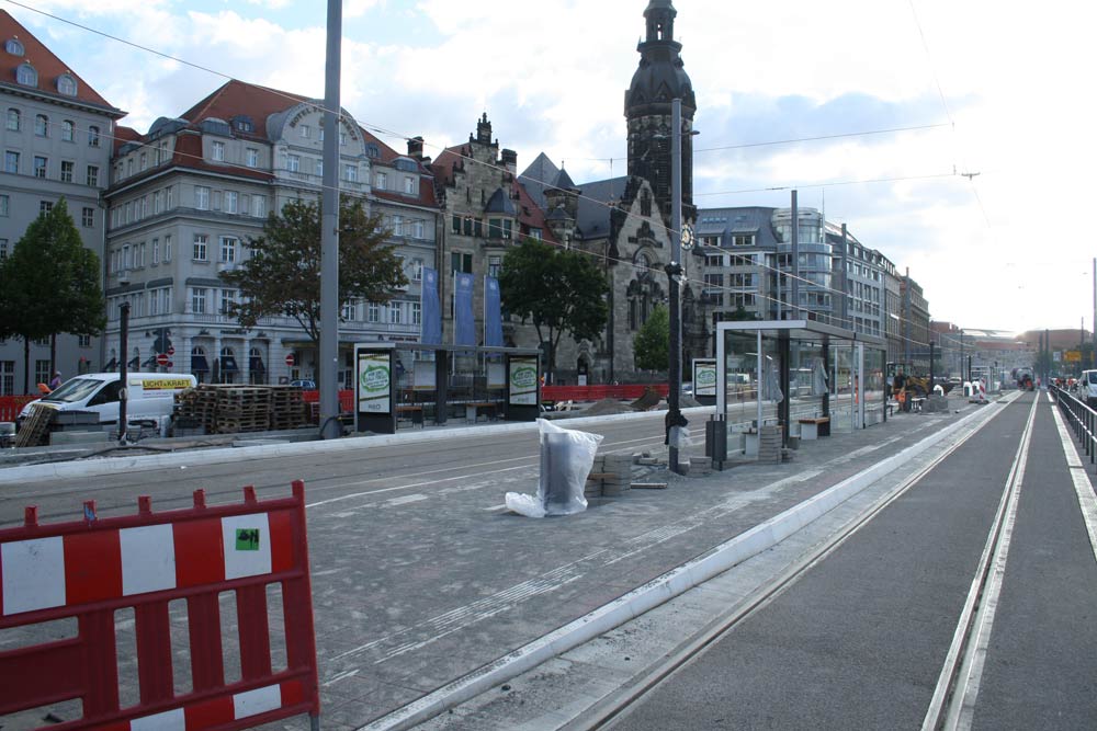Aktueller Bauzustand der Haltestelle Goerdelerring. Foto: Ralf Julke