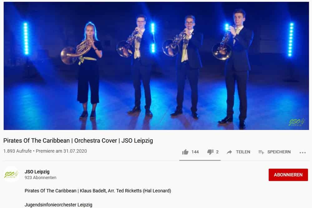 Videoclip des JSO Leipzig: Pirates of the Carribean. Screenshot: L-IZ