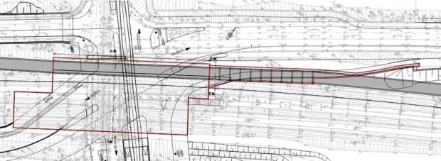 Sinnvoller Radweg auf der alten Merseburger Gleistrasse unter der Georg-Schwarz-Brücke hindurch. Grafik: Stadt Leipzig