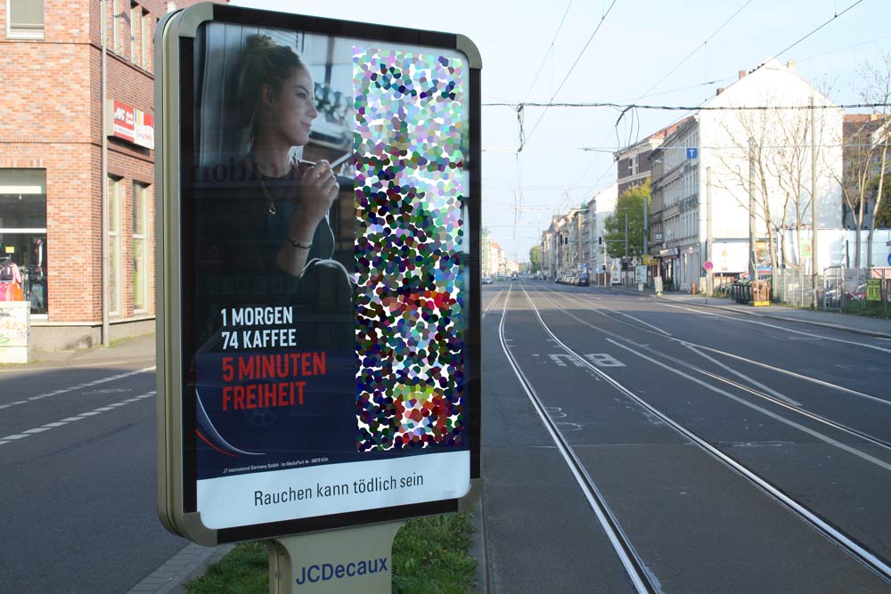 Tabakwerbung im öffentlichen Raum. Foto: Ralf Julke