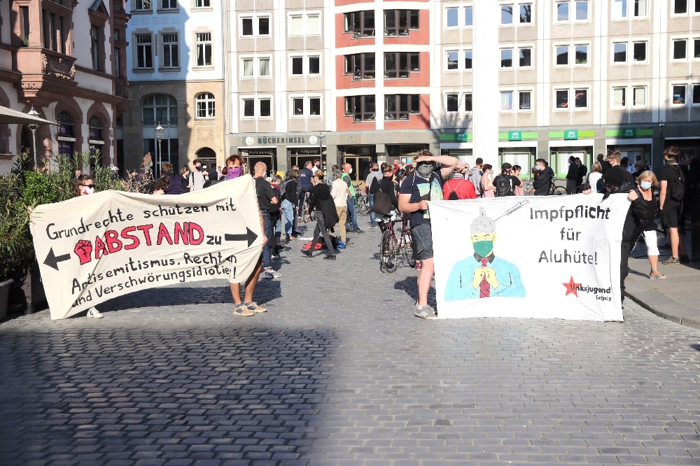 Protest gegen Verschwörungsideologien am 18. Mai 2020. Archivfoto: L-IZ.de