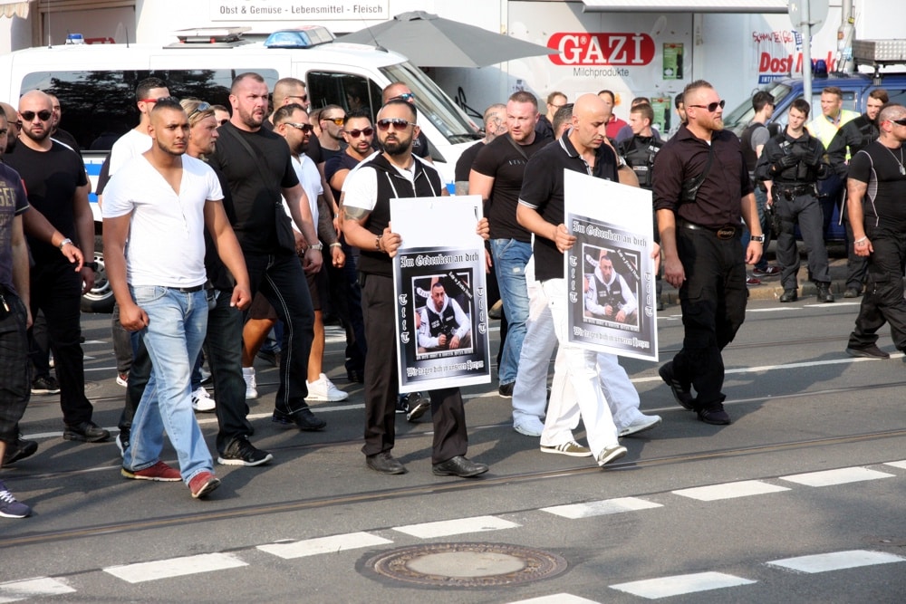 Demonstration nach dem tödlichen Rockerkrieg in Leipzig. Archivfoto: L-IZ.de
