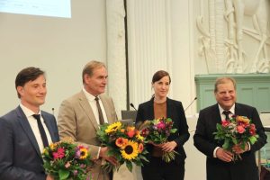 Heiko Rosenthal, Burkhard Jung, Vicki Felthaus und Thomas Fabian. Foto: L-IZ.de