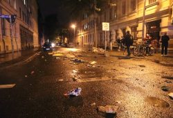 Von der Polizei zerfahrene Barrikade. Foto: L-IZ.de