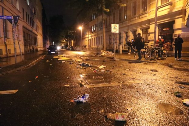 Von der Polizei zerfahrene Barrikade. Foto: L-IZ.de