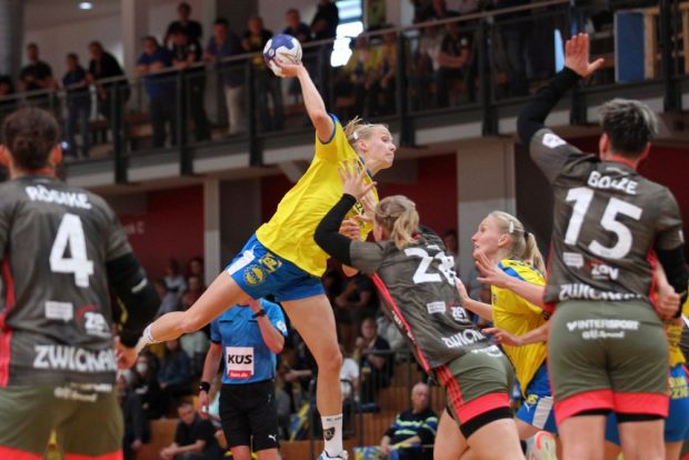 HCL-Kapitänin Jaqueline Hummel war mit sechs Toren die treffsicherste Leipzigerin. Foto: Jan Kaefer