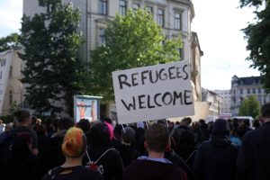 Demonstration in Leipzig zur Aufnahme von Flüchtlingen. Archivfoto: L-IZ.de